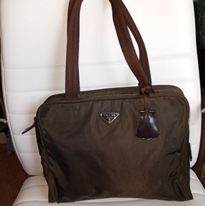Prada Nylon Brown Shoulder Bag